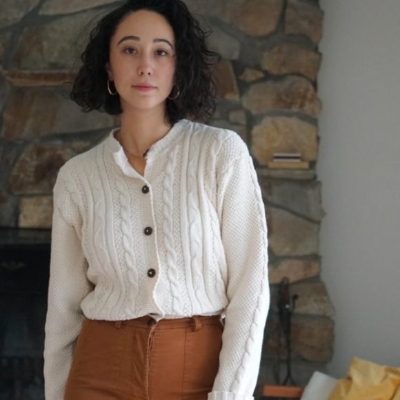Loup Sweaters - Loup Ivory Newman Cardigan